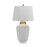Lucas McKearn Bexley 1Lt Table Lamp, White/Ivory/Brass - QN-BEXLEY-TL-WBB
