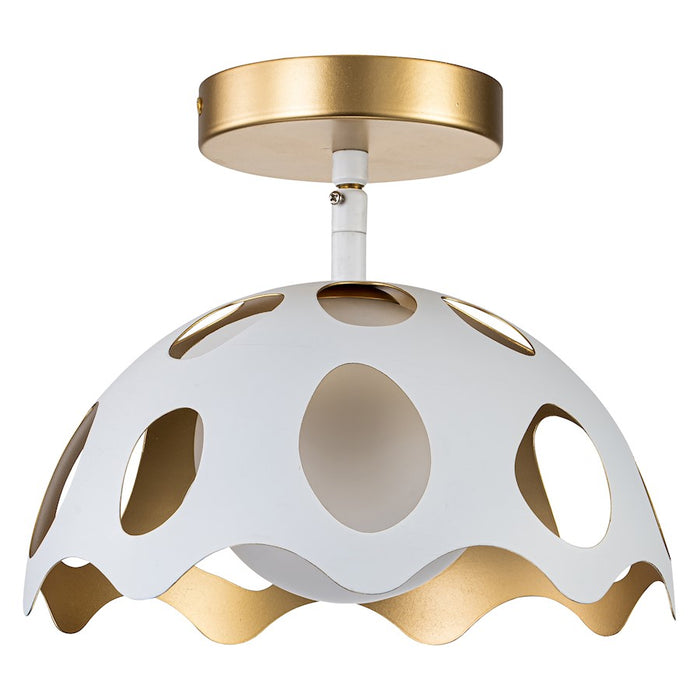 Lucas McKearn Bexley 1Lt Table Lamp, White/Ivory/Nickel