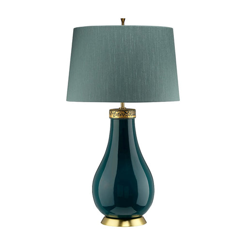 Lucas McKearn Havering 1Lt Table Lamp, Turquoise/Shale Gree - QN-HAVERING-TL