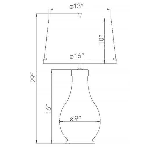 Lucas McKearn Havering 1Lt Table Lamp, Turquoise/Brass/Ivory