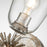 Lucas McKearn Staring 1 Light Sconce, Silver Leaf/Clear/Gold Trim