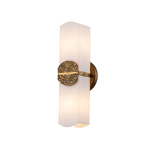 Lucas McKearn Elan 2 Light Sconce, Gold Leaf/Opal Etched - SC01035G-2