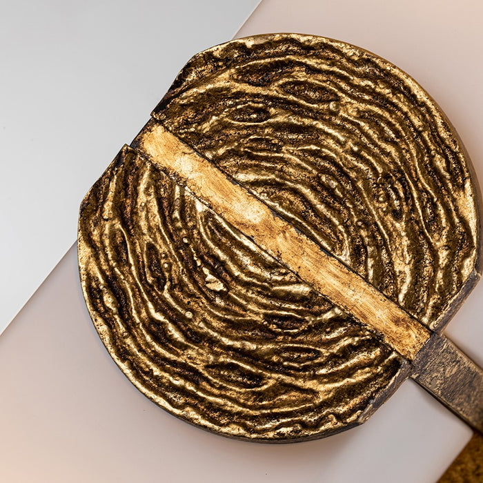 Lucas McKearn Elan 2 Light Sconce, Gold Leaf/Opal Etched