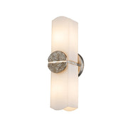 Lucas McKearn Elan 2 Light Sconce, Silver Leaf/Opal Etched - SC01035S-2