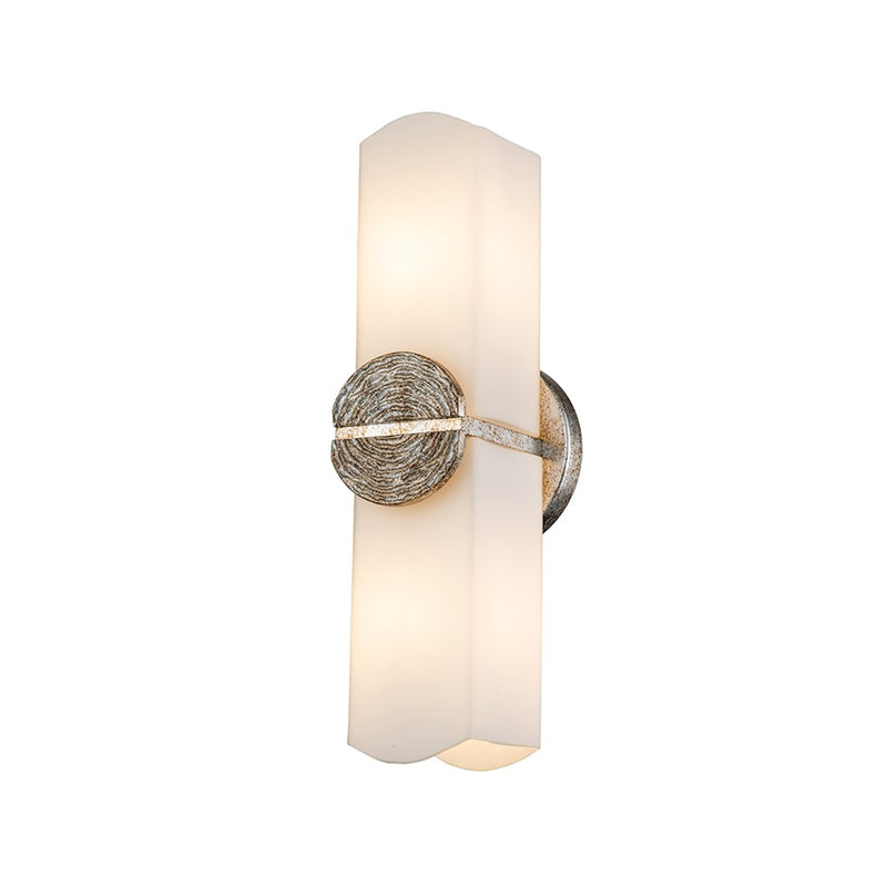 Lucas McKearn Elan 2 Light Sconce, Silver Leaf/Opal Etched - SC01035S-2
