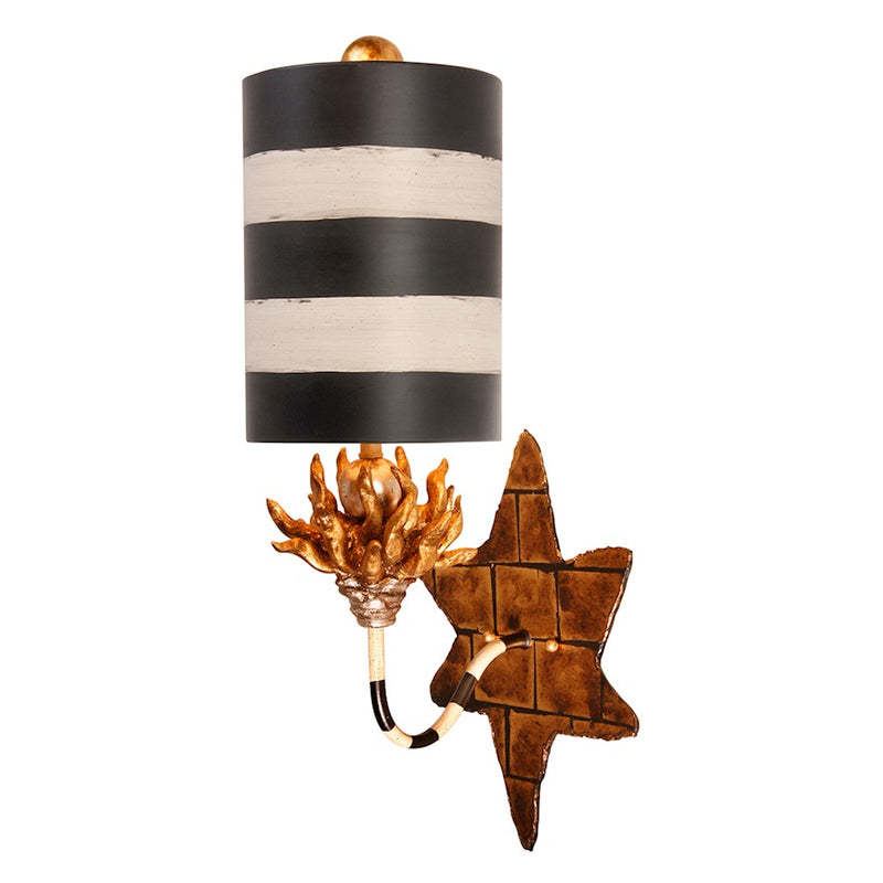 Lucas McKearn Audubon 1Lt Wall Sconce, Black/Ivory/Gold/Silver/Taupe - SC1015-1