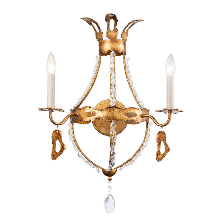 Lucas McKearn Monteleone 2 Light Wall Sconce, Antique Gold - SC1036-2