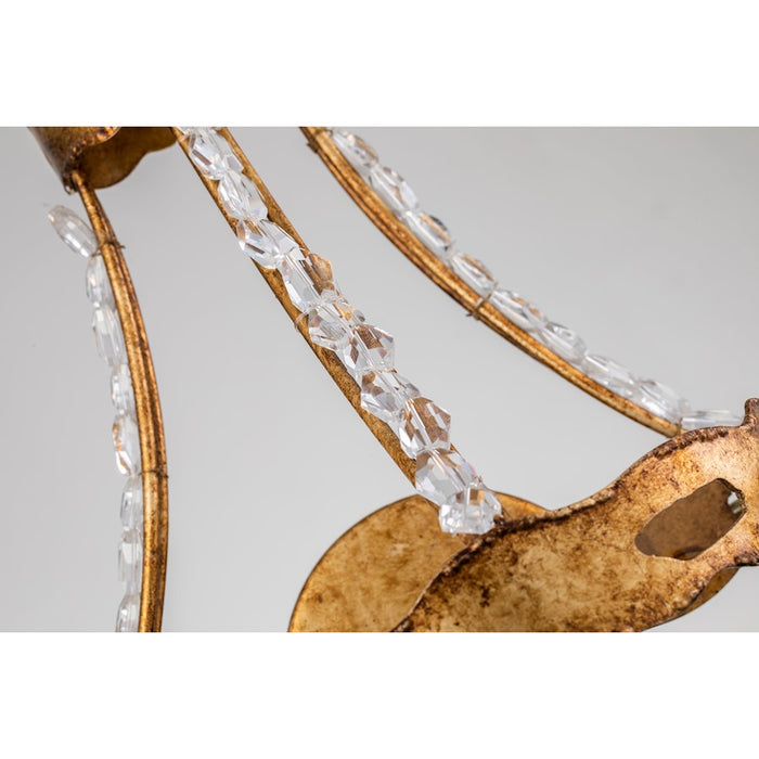 Lucas McKearn Monteleone 2 Light Wall Sconce, Antique Gold