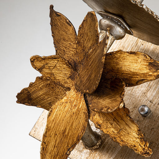 Lucas McKearn Star 1 Light Sconce, Gold Leaf/Off White