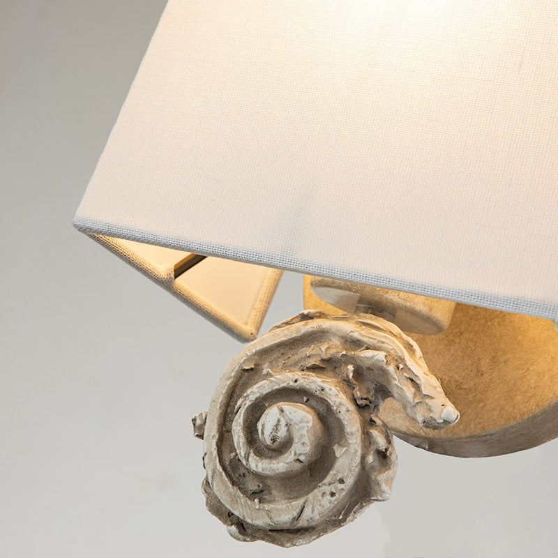 Lucas McKearn Star 1 Light Sconce, Silver Leaf/Off White