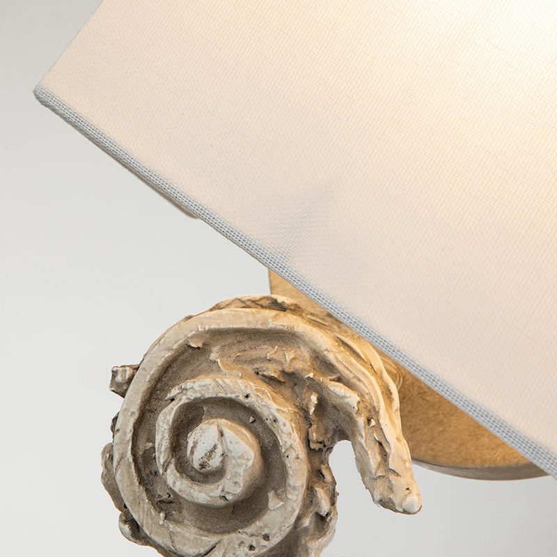 Lucas McKearn Star 1 Light Sconce, Silver Leaf/Off White