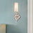 Lucas McKearn Star 1 Light Sconce, Silver Leaf/Off White