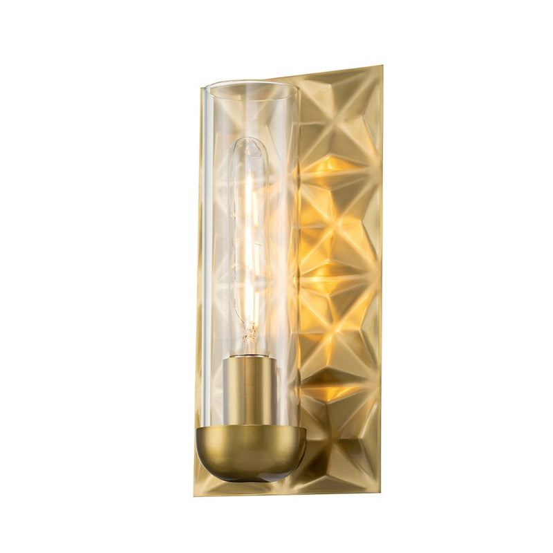 Lucas McKearn Alpha 1 Light Wall Sconce, Aged Brass - SC10503AGB-1