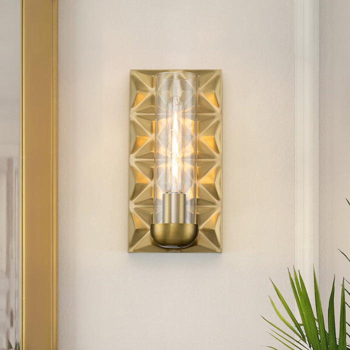 Lucas McKearn Alpha 1 Light Wall Sconce, Aged Brass