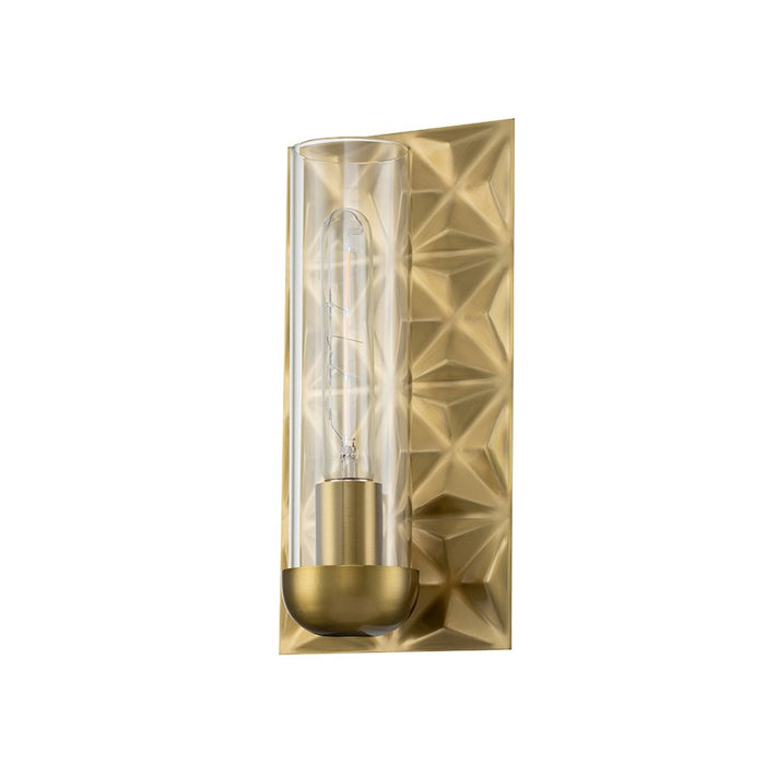 Lucas McKearn Alpha 1 Light Wall Sconce, Aged Brass