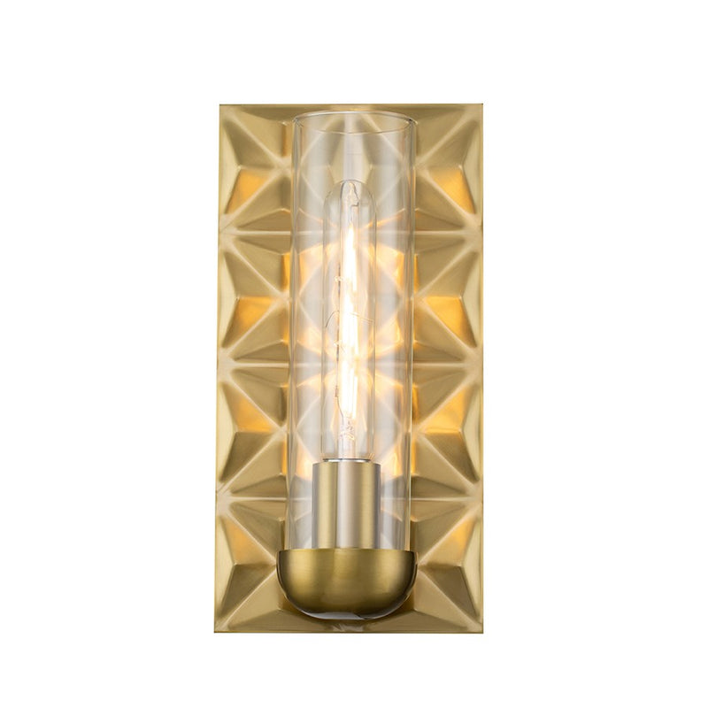 Lucas McKearn Alpha 1 Light Wall Sconce, Aged Brass