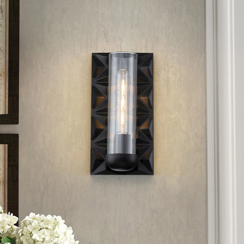 Lucas McKearn Alpha 1 Light Wall Sconce, Matte Black