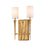 Lucas McKearn Crest 2 Light Sconce, Gold Leaf/Off White - SC10506G-2