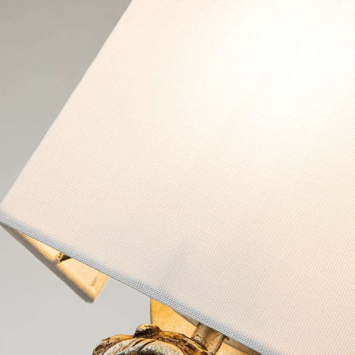 Lucas McKearn Crest 2 Light Sconce, Gold Leaf/Off White