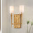 Lucas McKearn Crest 2 Light Sconce, Gold Leaf/Off White