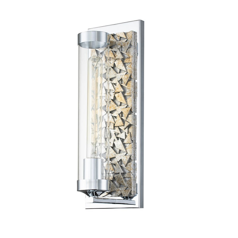 Lucas McKearn Elysian 1 Light Wall Sconce, Polished Chrome
