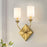 Lucas McKearn Epsilon 2 Light Wall Sconce, Aged Brass/White