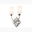 Lucas McKearn Epsilon 2 Light Wall Sconce, Polished Nickel/White - SC10510PC-2