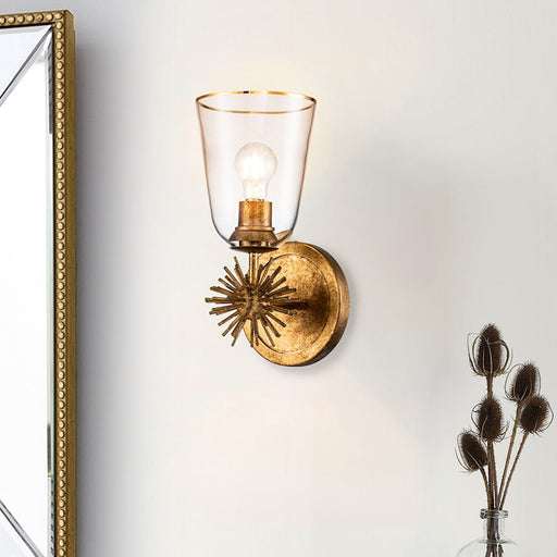 Lucas McKearn Fragment 1Lt Wall Sconce, Silver/Hand Painted Gold