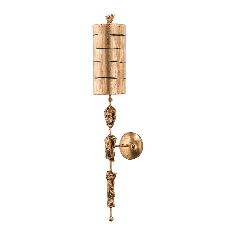 Lucas McKearn Fragment 1Lt Wall Sconce, Gold/Hand Painted Silver - SC1053