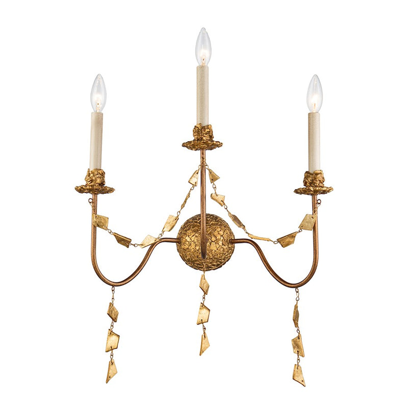 Lucas McKearn Mosaic 3 Light Wall Sconce, Gold Leaf - SC1158-3