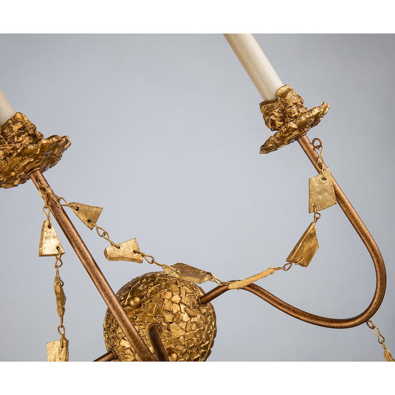 Lucas McKearn Mosaic 3 Light Wall Sconce, Gold Leaf