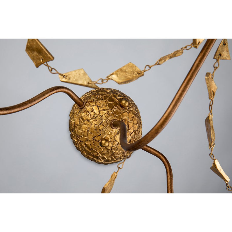 Lucas McKearn Mosaic 3 Light Wall Sconce, Gold Leaf