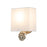 Lucas McKearn Swirl 1 Light 7" Sconce, Bone White/Ivory Linen - SC1161B-1