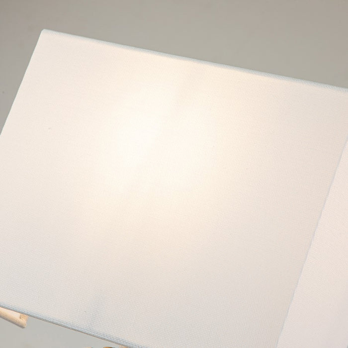 Lucas McKearn Swirl 1 Light 7" Sconce, Silver Leaf/Ivory Linen