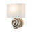 Lucas McKearn Swirl 1 Light 9" Sconce, Bone White/Ivory Linen - SC1163B-1
