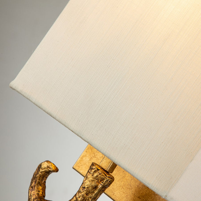 Lucas McKearn Swirl 1 Light 9" Sconce, Bone White/Ivory Linen