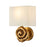Lucas McKearn Swirl 1 Light 9" Sconce, Gold Leaf/Cream Linen - SC1163G-1