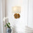 Lucas McKearn Swirl 1 Light 9" Sconce, Gold Leaf/Cream Linen