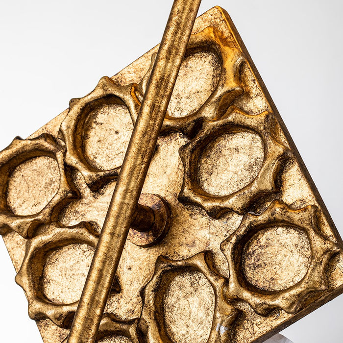 Lucas McKearn Swirl 1 Light 9" Sconce, Silver Leaf/Ivory Linen