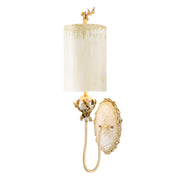 Lucas McKearn Trellis 1Lt Wall Sconce, Putty Patina/Silver/Hand Painted - SC1238