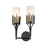 Lucas McKearn Sawgrass 2 Light Sconce, Matte Black/Opal Etched - SC20319BLK-2