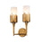 Lucas McKearn Sawgrass 2 Light Sconce, Gold Leaf/Opal Etched - SC20319G-2