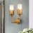 Lucas McKearn Sawgrass 2 Light Sconce, Gold Leaf/Opal Etched