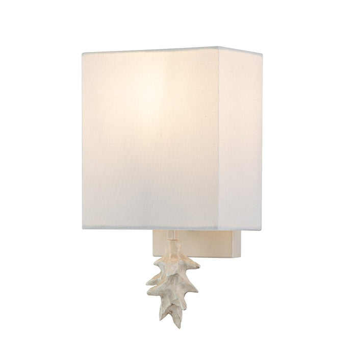 Lucas McKearn Blanche 1 Light Sconce, Bone White/Ivory Linen - SC7036B-1