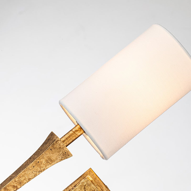 Lucas McKearn Blanche 1 Light Sconce, Bone White/Ivory Linen