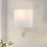 Lucas McKearn Blanche 1 Light Sconce, Bone White/Ivory Linen