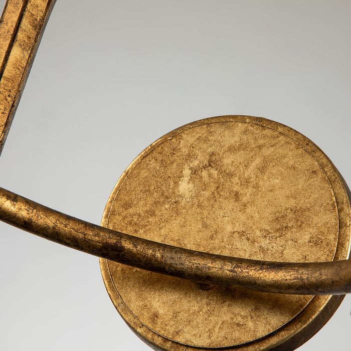 Lucas McKearn Nicholls 1 Light Sconce, Gold Leaf/Cream Linen