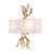 Lucas McKearn Coral 2 Light Wall Sconce, Gold/Cream - SC7390G-2