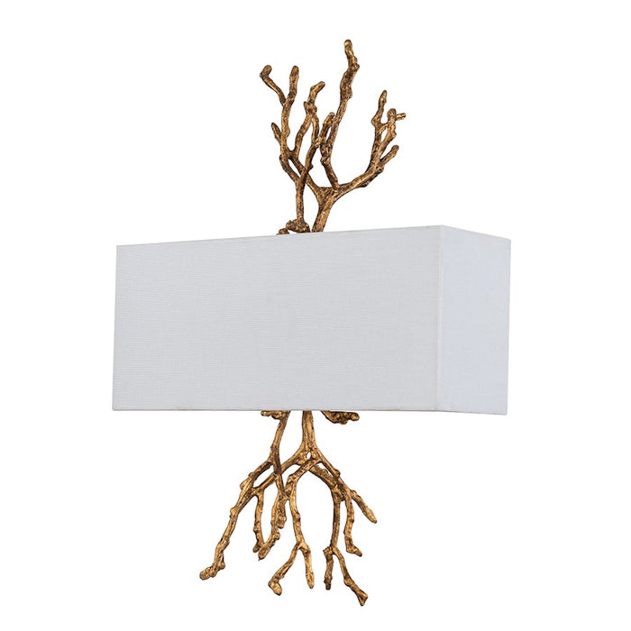 Lucas McKearn Coral 2 Light Wall Sconce, Gold/Cream