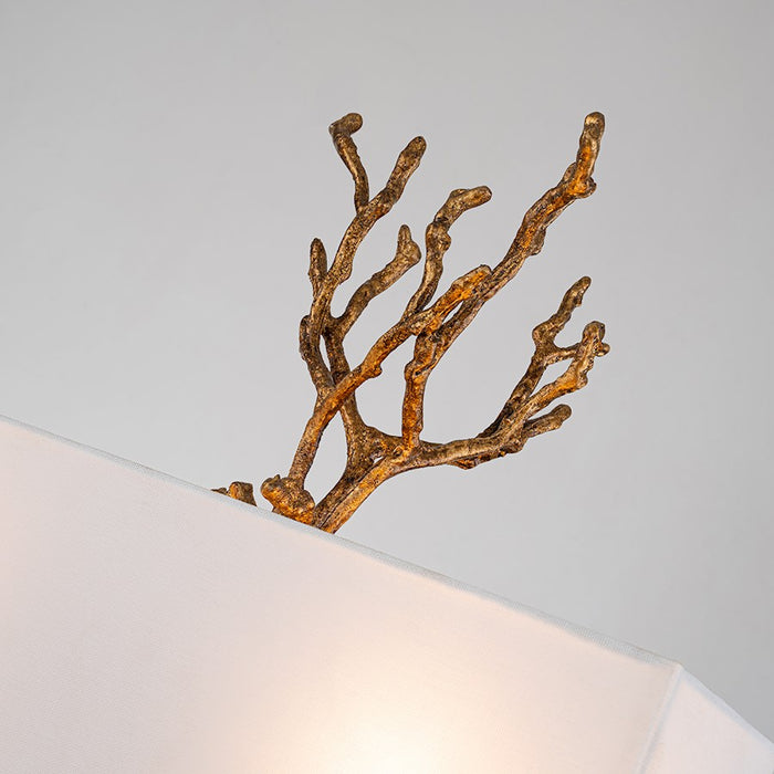 Lucas McKearn Coral 2 Light Wall Sconce, Gold/Cream